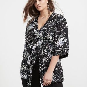 Michel Studio Abstract Floral Kimono